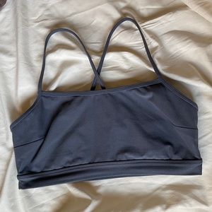 Abercrombie & Fitch Dark Blue Strappy Sports Bralette | Light support, open back